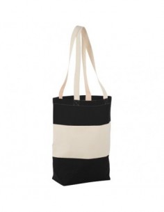 Shopper in cotone Colour Block - Naturale