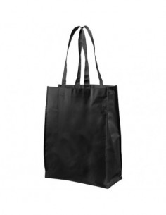 Shopper in tessuto laminato medio - Nero