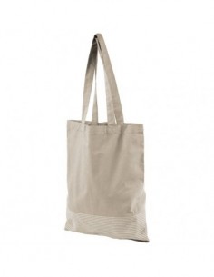 Shopper in cotone 140 g/m² con rivestimento argentato Aylin - Naturale