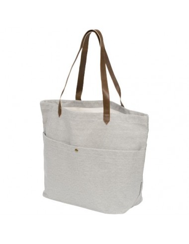 Shopper in canvas di cotone Harper - Grigio Chiaro