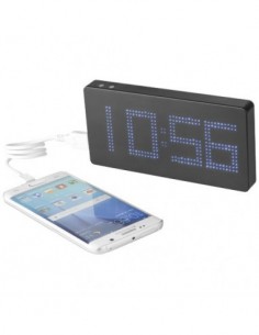 Powerbank PB-8000 con display LED e orologio - Nero
