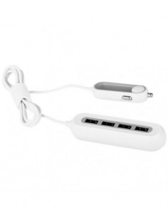 Caricatore auto QC 3.0 con 4 uscite - Solido Bianco