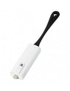 Powerbank 700mAh Denzi con connettore integrato - Solido Bianco