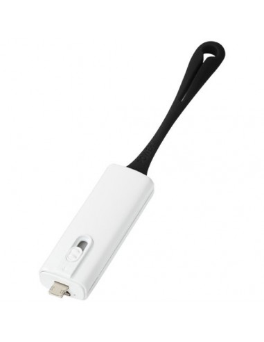 Powerbank 700mAh Denzi con connettore integrato - Solido Bianco