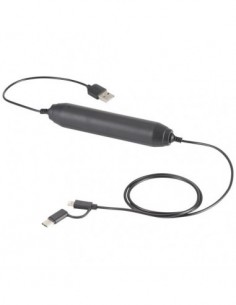 Powerbank 2000 mAh 3 cavi in 1 - Nero