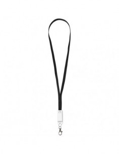Cavo di ricarica 3 in 1 con lanyard Trace - Nero