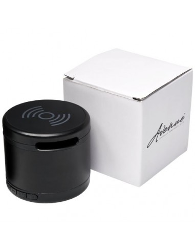 Altoparlante Jones metal Bluetooth® con stazione di ricarica wireless - Nero