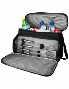 Set barbecue 3 pezzi Dox con borsa termica - Nero