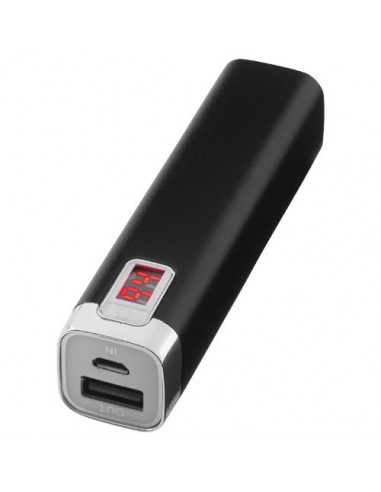 Powerbank con display digitale da 2.200 mAh Jolt - Nero