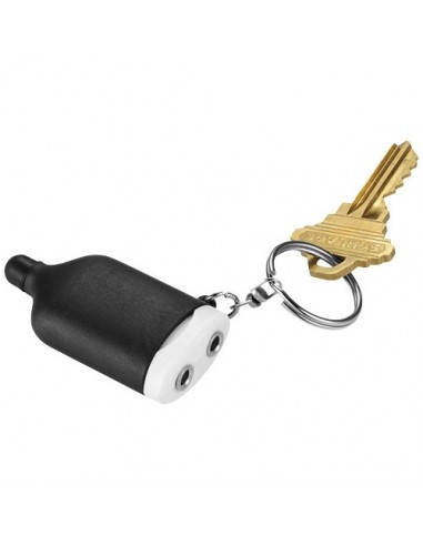 Portachiavi e splitter per musica 2 in 1 con stylus - Nero