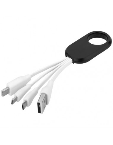 Cavo di ricarica 4 in 1 con tipo-C Troup - Nero