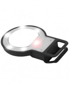 Luce Led per selfie con specchietto - Nero