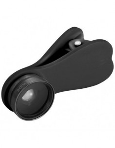 Grandangolare e macro obiettivo con clip - Nero