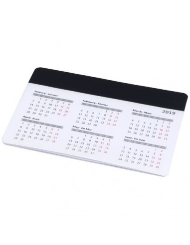 Tappetino per mouse con calendario Chart - Nero