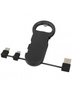 Apribottiglie Phial con cavo di ricarica 3 in 1 - Nero