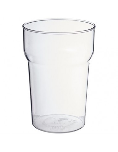 Bicchiere in plastica Nonic premium da 568 ml - Trasparente