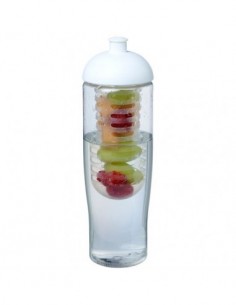 Borraccia sportiva H2O Tempo® da 700 ml con coperchio a cupola e infusore - Trasparente