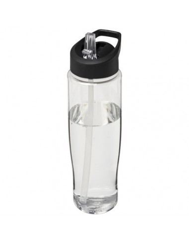Borraccia sportiva H2O Tempo® da 700 ml con coperchio con beccuccio - Trasparente