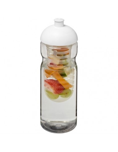 Borraccia sportiva H2O Base® Base da 650 ml con coperchio a cupola e infusore - Trasparente