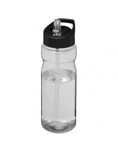 Borraccia sportiva H2O Base® da 650 ml con coperchio con beccuccio - Trasparente