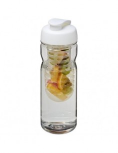 Borraccia Base Tritan™ da 650 ml con coperchio a scatto e infusore - Trasparente