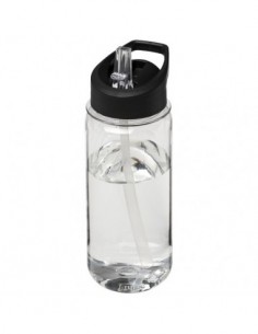 Borraccia sportiva Octave Tritan™ da 600 ml con coperchio con beccuccio - Trasparente