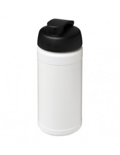 Borraccia sportiva Baseline® Plus da 500 ml con coperchio a scatto - Solido Bianco