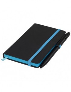 Block-notes con bordi colorati Noir piccolo - Nero