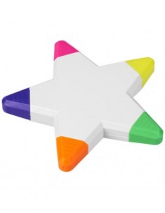 Evidenziatore a forma di stella Solving - Solido Bianco