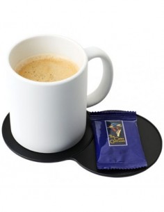 Sottobicchiere in plastica Sidekick - Nero