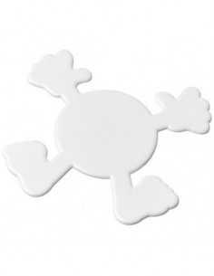Sottobicchiere in plastica Splatman - Solido Bianco