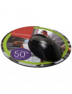 Tappetino per mouse Q-Mat® rotondo - Nero