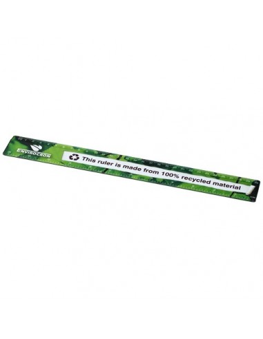 Righello Terran da 30 cm con plastica riciclata al 100% - Nero