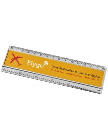 Righello Ellison da 15 cm in plastica con inserto di carta - Trasparente