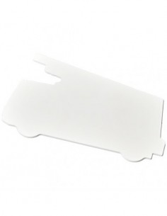 Righello in plastica da 15 cm Walker a forma di camion dei pompieri - Solido Bianco