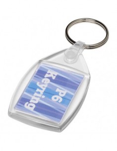 Portachiavi in plastica Lita con clip in metallo - Trasparente