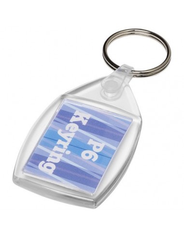 Portachiavi in plastica Lita con clip in metallo - Trasparente