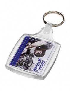 Portachiavi classico Zia in plastica con clip in plastica - Trasparente