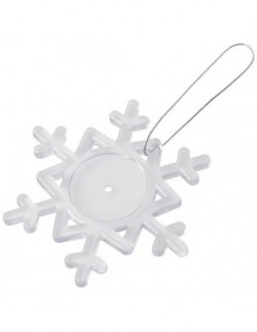 Ornamento a forma di fiocco di neve Elssa - Trasparente