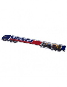 Righello Loki da 30 cm in plastica a forma di camion - Solido Bianco