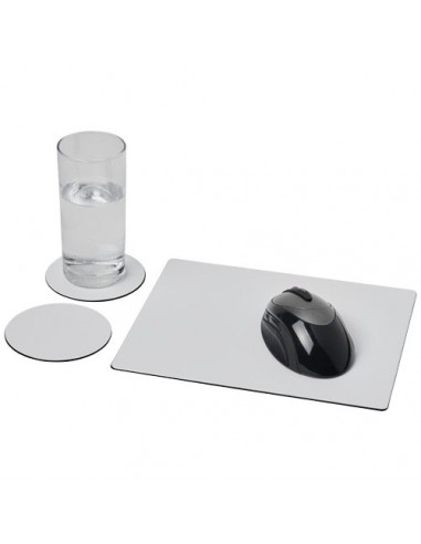 Set Brite-Mat® 2 con tappetino per mouse e sottobicchieri - Nero