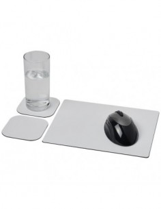 Set Brite-Mat® 3 con tappetino per mouse e sottobicchieri - Nero