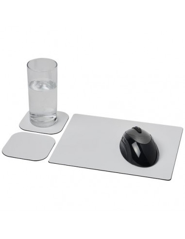Set Brite-Mat® 3 con tappetino per mouse e sottobicchieri - Nero