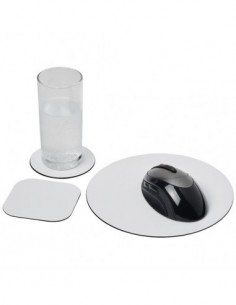 Set Brite-Mat® 4 con tappetino per mouse e sottobicchieri - Nero