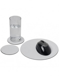 Set Brite-Mat® 5 con tappetino per mouse e sottobicchieri - Nero