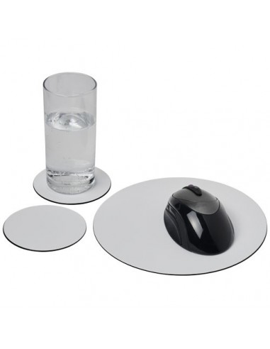Set Brite-Mat® 5 con tappetino per mouse e sottobicchieri - Nero
