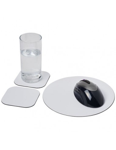 Set Brite-Mat® 6 con tappetino per mouse e sottobicchieri - Nero