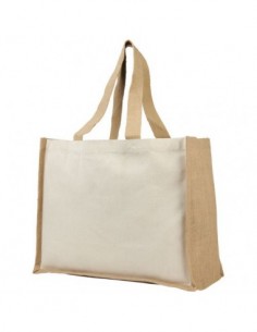 Shopper in iuta e canvas 340 g/m² Varai - Naturale