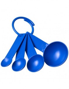 Set misurino dosatore Ness in plastica con 4 misure - Blue