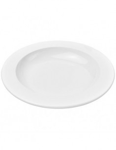 Piatto rotondo in plastica Pax - Solido Bianco